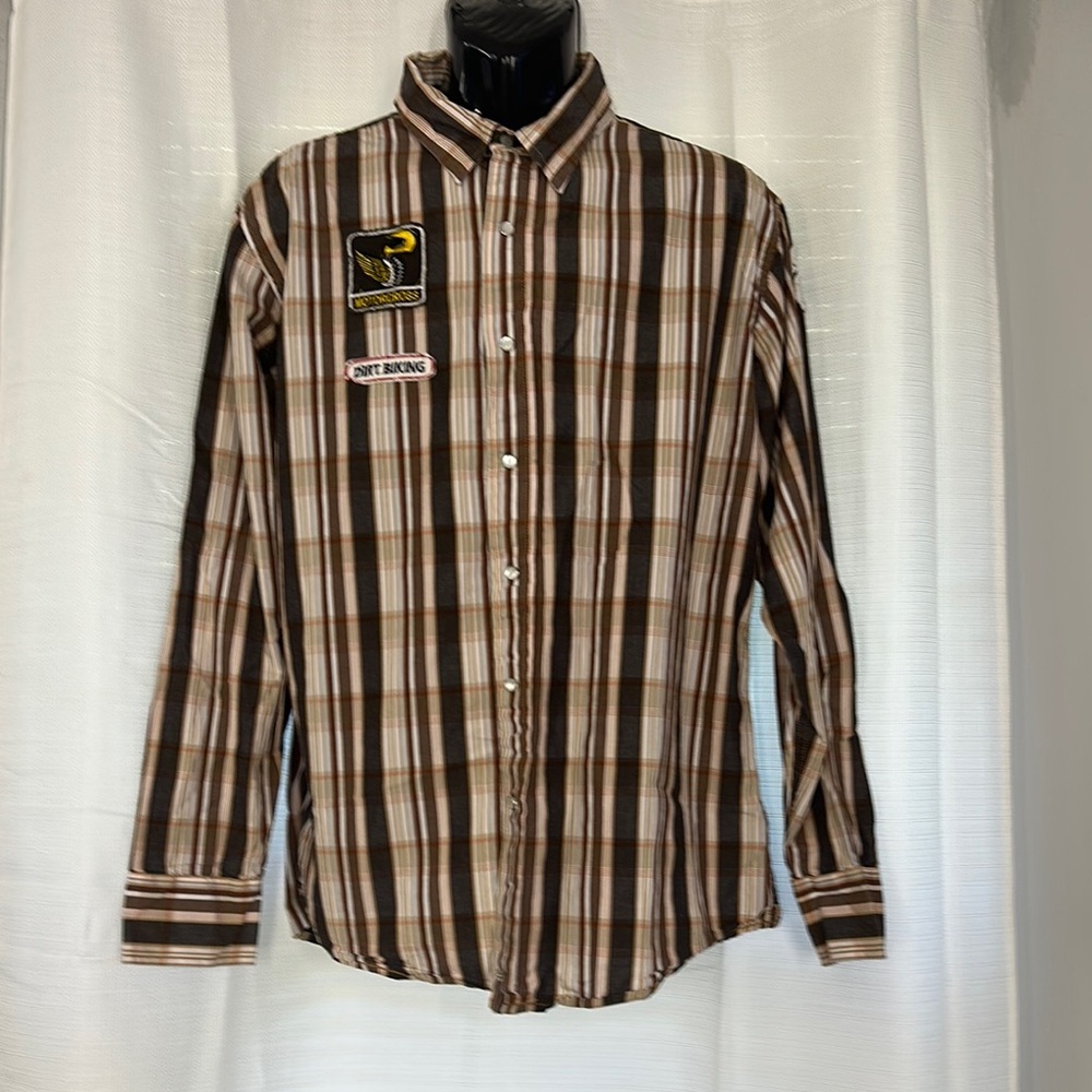 Paper Denim & Cloth Brown Casual Button Down Shirt Size XL